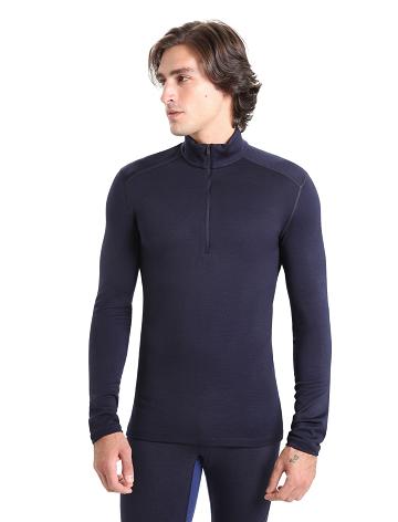 Base Layers Icebreaker Merino 260 Tech Long Sleeve Half Zip Thermal Top Męskie Granatowe | PL 1562FDNM